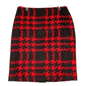 Talbots Houndstooth Pencil Skirts Wool Blend Lined 12 Womens Business Casual